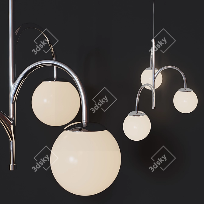 Elegant Simrishamn Chandelier 3D model image 1