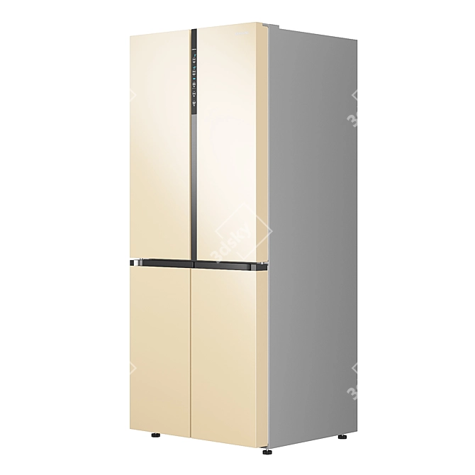 Sleek Samsung RF50N5861FG Fridge 3D model image 2