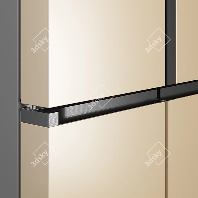 Sleek Samsung RF50N5861FG Fridge 3D model image 3