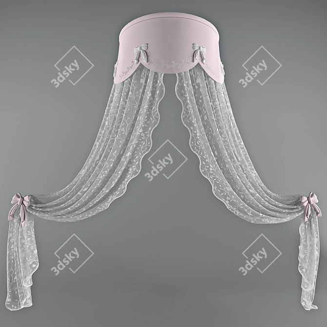 Elegant Lace Canopy 3D model image 1