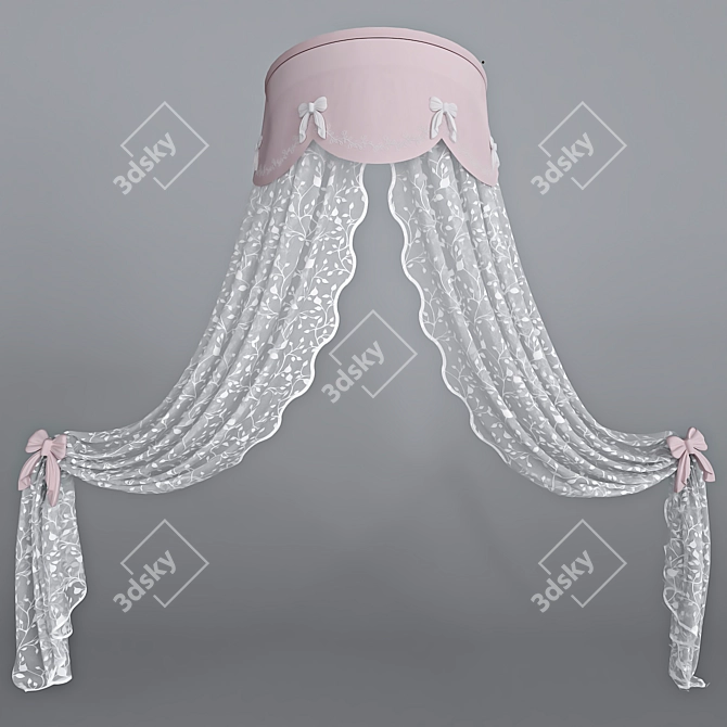 Elegant Lace Canopy 3D model image 2