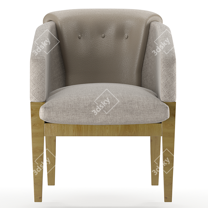  Sturdy and Stylish Club Chair 3D model image 1