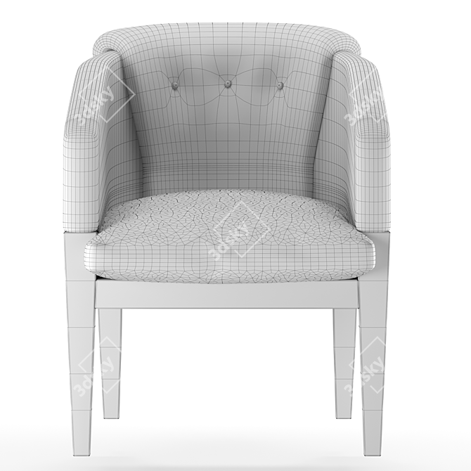  Sturdy and Stylish Club Chair 3D model image 2
