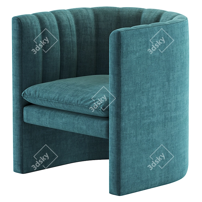 Relaxation Station: Comfy Loafer Chair 3D model image 2