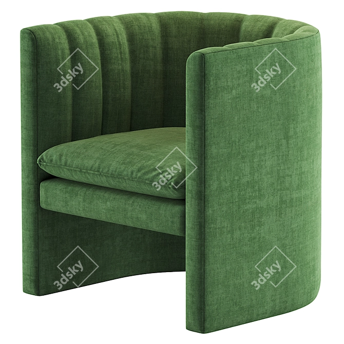 Relaxation Station: Comfy Loafer Chair 3D model image 4