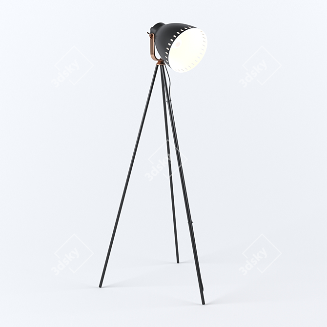 Modern Metal Floor Lamp 3D model image 1