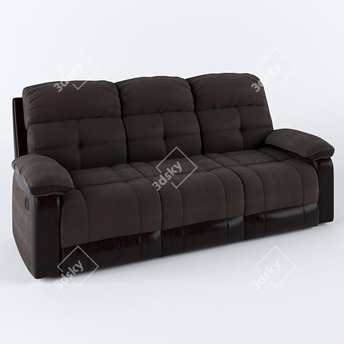 Modern 3-Seat Sofa 3D model image 1