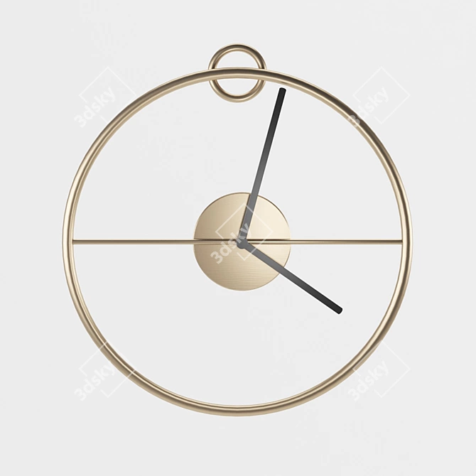 Bloomingville Wall Clock: Stylish and Timeless 3D model image 1