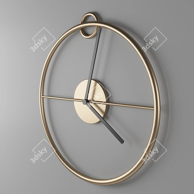 Bloomingville Wall Clock: Stylish and Timeless 3D model image 2