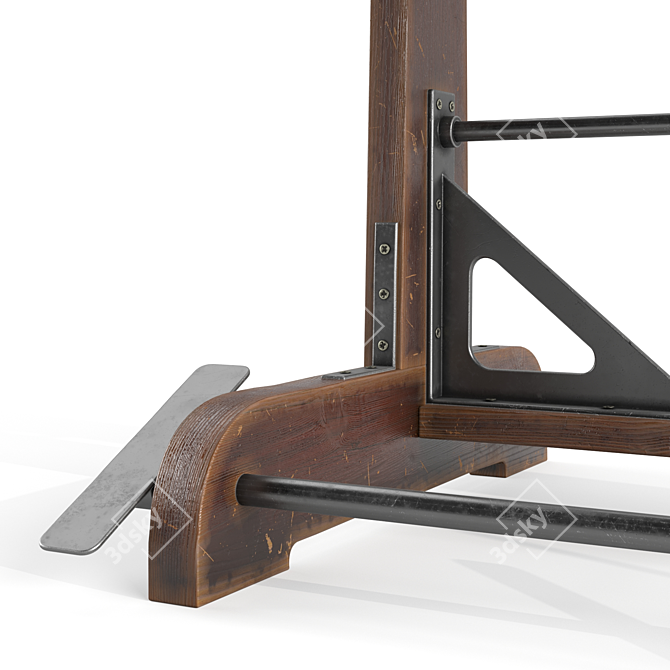 Title: Vintage Drafting Table 3D model image 4