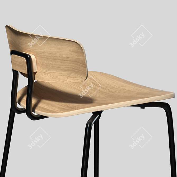 Modern Style: ZEITRAUM OKITO Plywood Chairs 3D model image 2