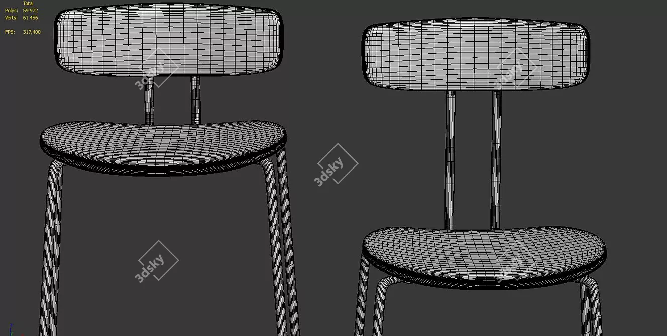 Modern Style: ZEITRAUM OKITO Plywood Chairs 3D model image 3