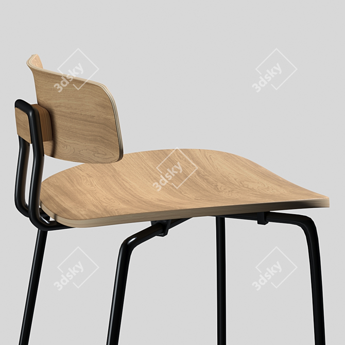 Modern Style: ZEITRAUM OKITO Plywood Chairs 3D model image 6