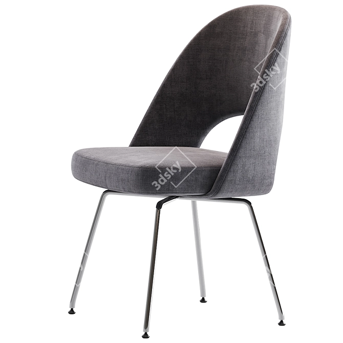 Saarinen Armless Chair - Elegant and Functional 3D model image 3
