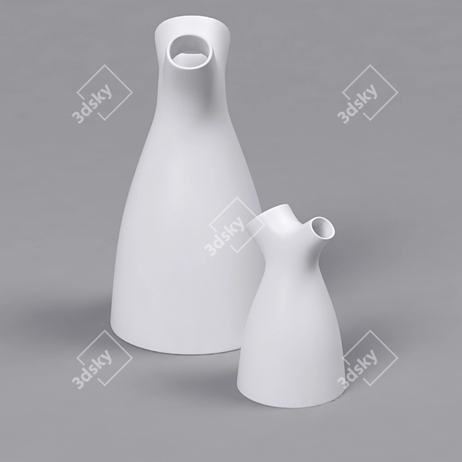 Elegant Flow Milk Jug 3D model image 2