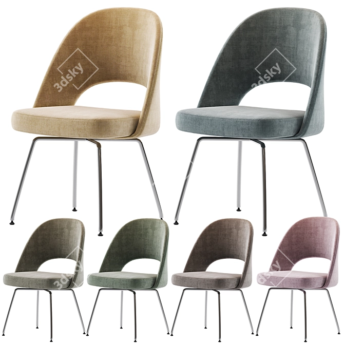 Saarinen Armless Chair: Modern Elegance 3D model image 1