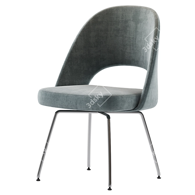 Saarinen Armless Chair: Modern Elegance 3D model image 2