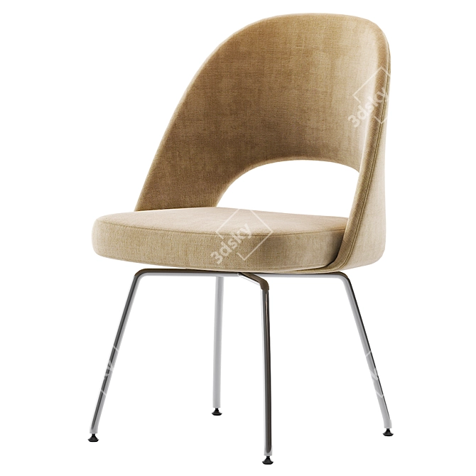 Saarinen Armless Chair: Modern Elegance 3D model image 3