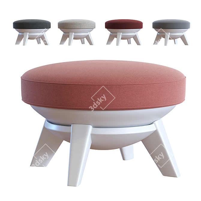 Sway Lounge Seating: Modern Ottoman 3D model image 1