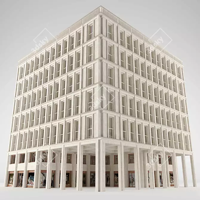 Modern Building 3D Model - High-quality, Optimized 3D model image 2