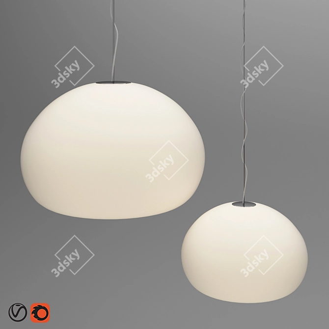 Title: Sleek and Stylish Muuto Fluid Lamps 3D model image 1