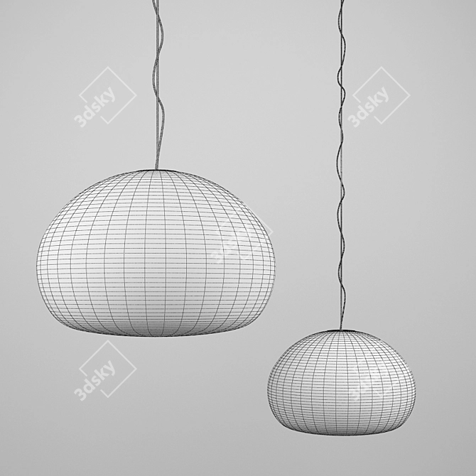 Title: Sleek and Stylish Muuto Fluid Lamps 3D model image 2