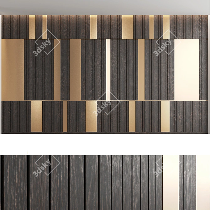 Decorative Wall Panel Set 3D model image 5