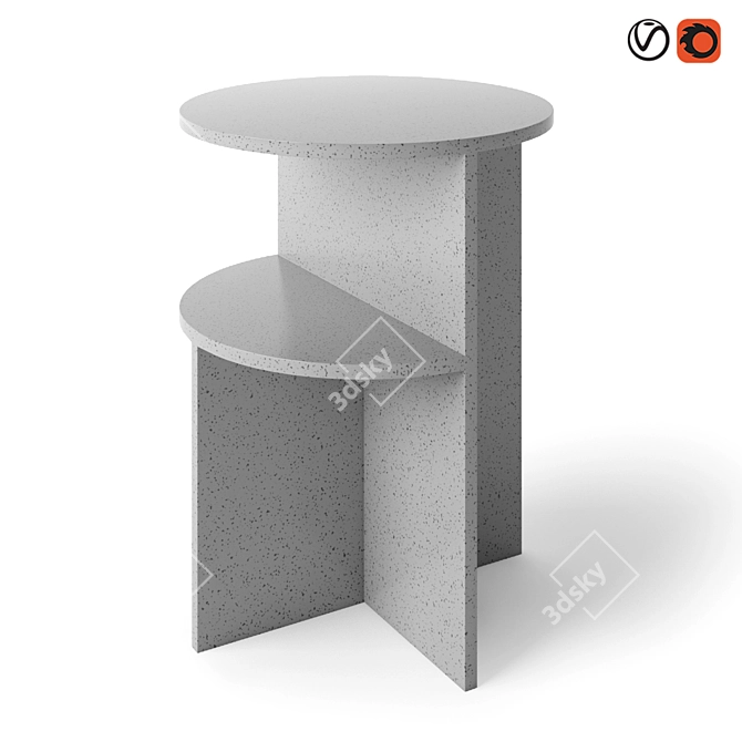 Title: Muuto Halves Modern Side Table 3D model image 1