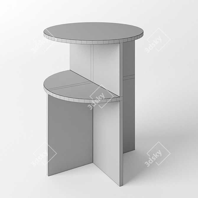 Title: Muuto Halves Modern Side Table 3D model image 4