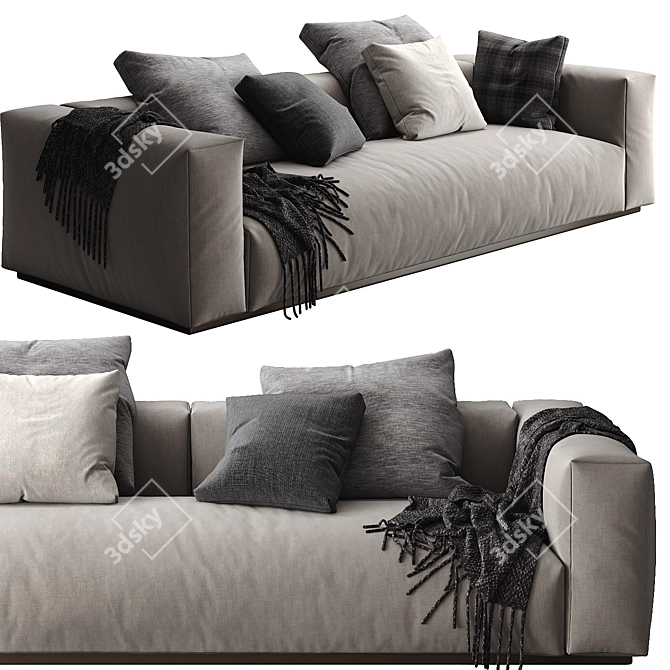 Flexform Lario 8-Part Sofa 3D model image 1