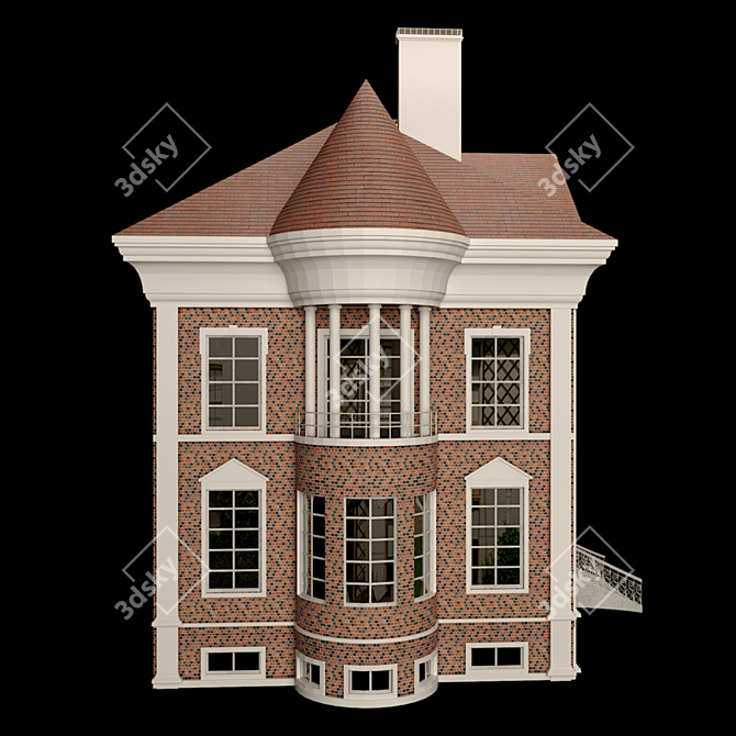 Polygon Brick Building Set 3D model image 3