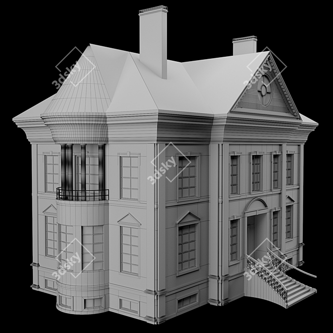 Polygon Brick Building Set 3D model image 4