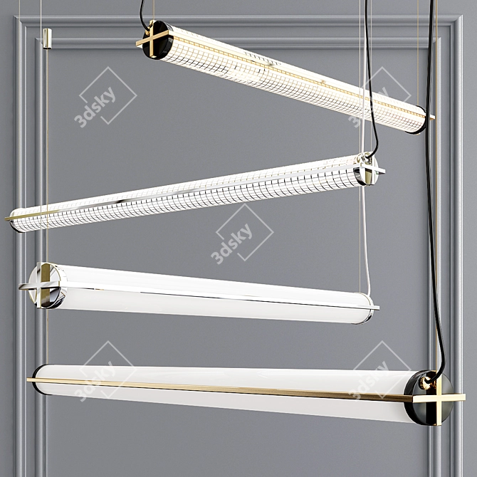 Suspended LED Lighting: Metropolis 3D model image 1