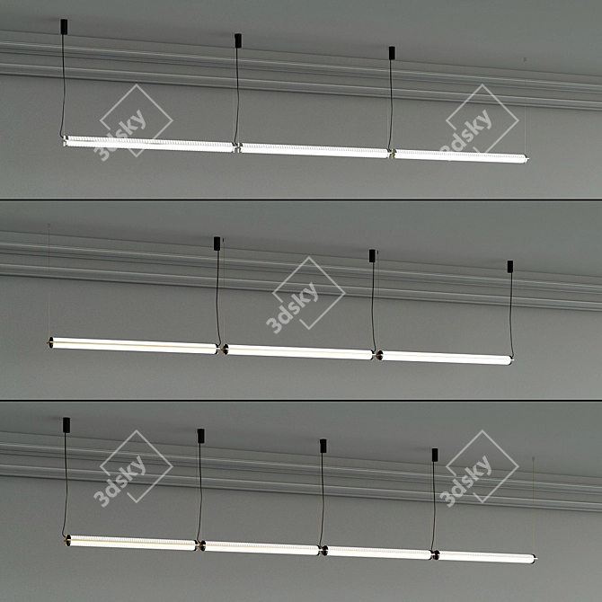 Suspended LED Lighting: Metropolis 3D model image 4