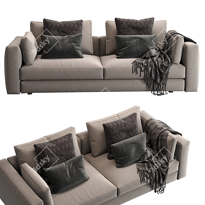 Elegant Myplace Flou Sofa 3D model image 2