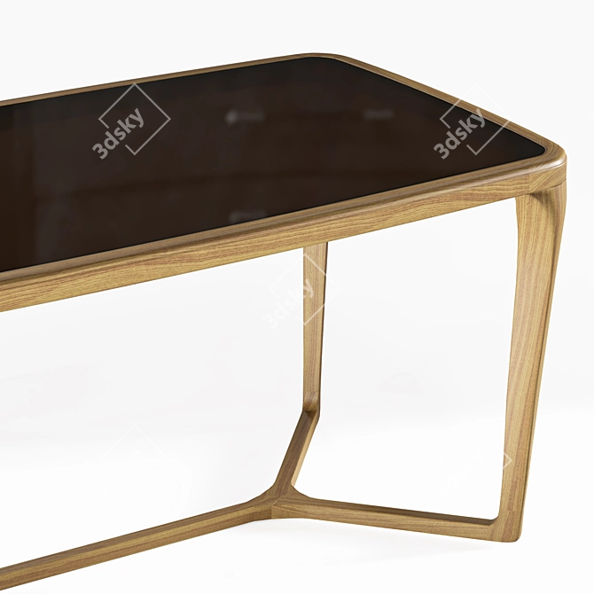 MARS OAK Dining Table: Stylish, Versatile, Durable 3D model image 2