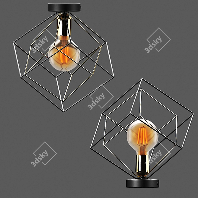 Alambre Ceiling Lamp - Versatile and Stylish 3D model image 1