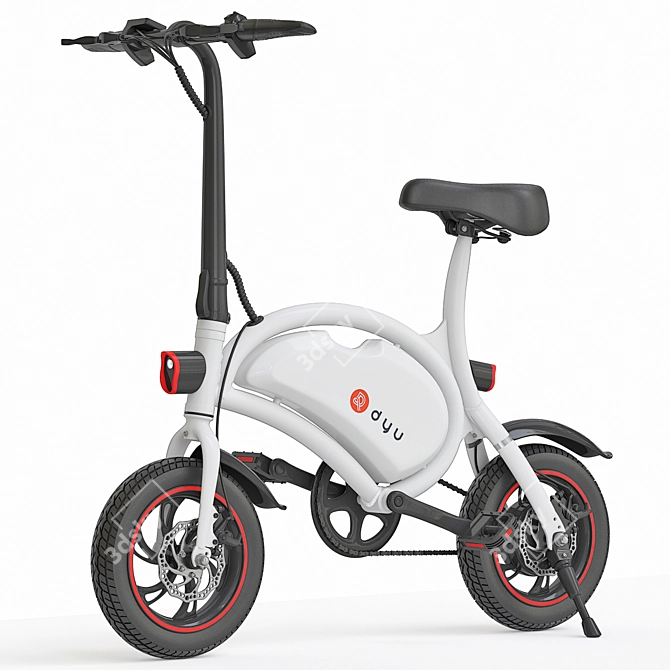 DYU D2 Plus: Foldable E-Bike with Smart Features 3D model image 1