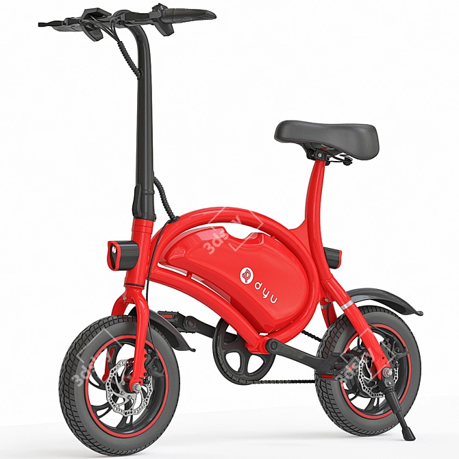 DYU D2 Plus: Foldable E-Bike with Smart Features 3D model image 3