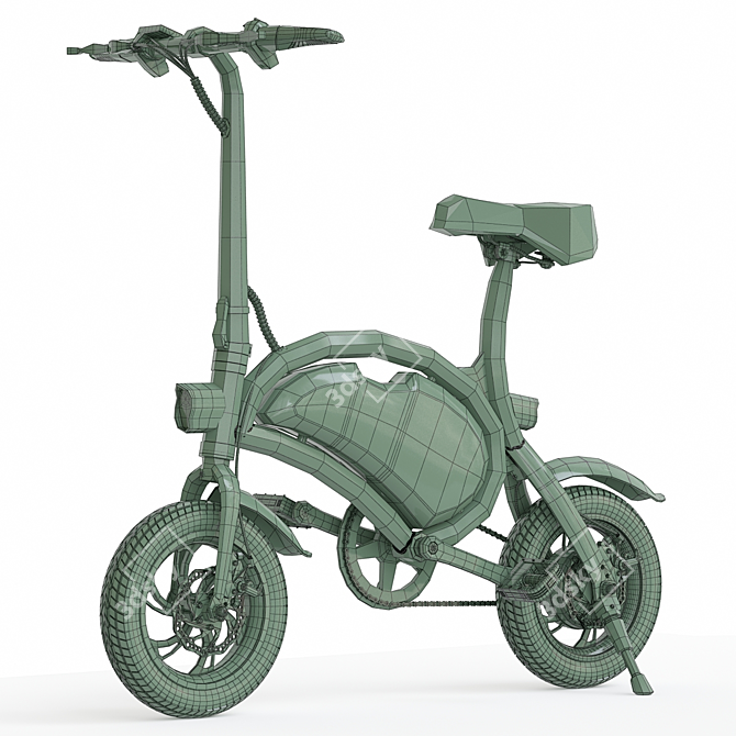 DYU D2 Plus: Foldable E-Bike with Smart Features 3D model image 9