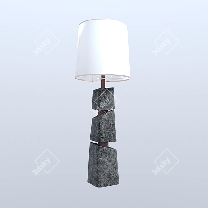 Modern Concrete Floor Lamp 3D model image 1