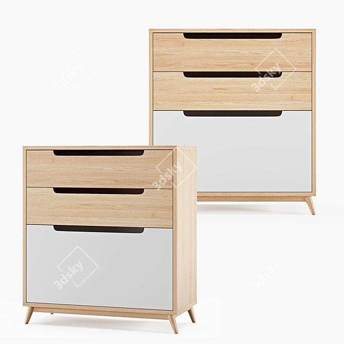 Kids' Dresser Set: Kilt Chest & Moka Chest 3D model image 2