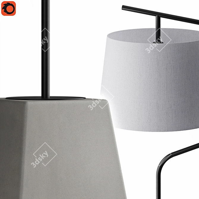 Portland Minimalist Floor Lamp 3D model image 2