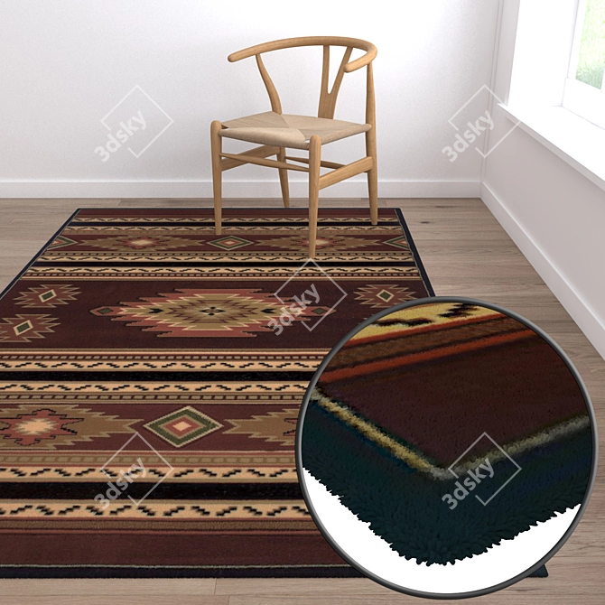 High-Quality Carpet Set - Variety of Textures 3D model image 5