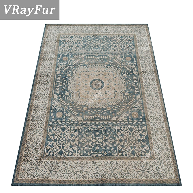 Luxury Carpet Set with High-Quality Textures 3D model image 2