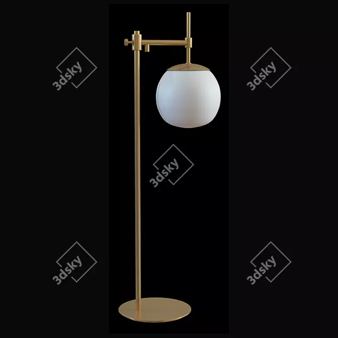 Modern Brass Table Lamp 3D model image 1