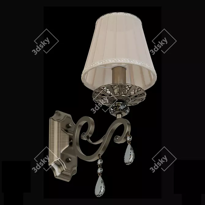 Grace RC247-WL-01-R: Classic Brass Wall Lamp 3D model image 1