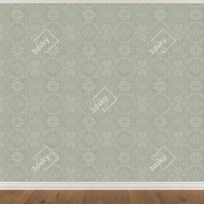 Seamless Wallpaper Set with 3 Colors 3D model image 3