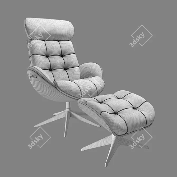 FlexLux Chester Chair: Stylish Comfort for Your Home 3D model image 2