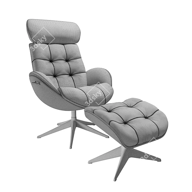 FlexLux Chester Chair: Stylish Comfort for Your Home 3D model image 4